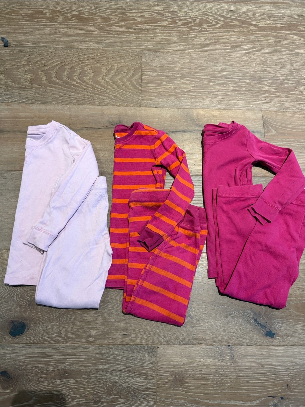 3 Primary Kids Long-Sleeve Pajamas Sets - Pink & Magenta
